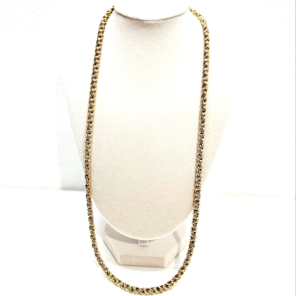 Christian Dior Twist Rope 18k Gold Plated Necklace - Picture 1 of 4